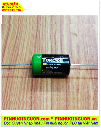 Tekcell SB-AA02 (trục thép hàn); Pin nuôi nguồn Tekcell SB-AA02 lithium 3.6v 1/2AA 1200mAh, X.xứ Hàn Quốc